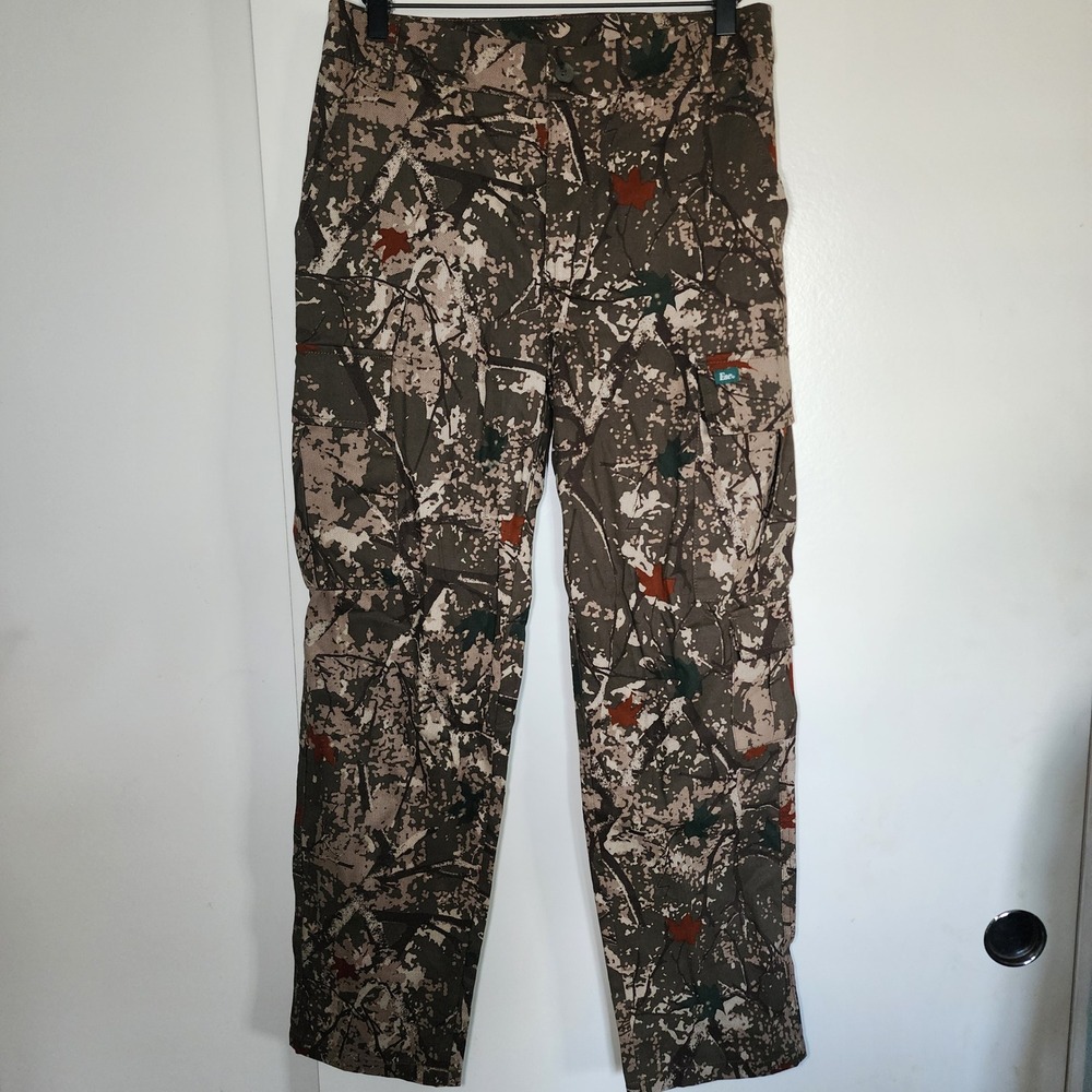 Esc Cargo Pants Mens Small Brown Camo Maple Leaf Forest Utility Trousers Hunting